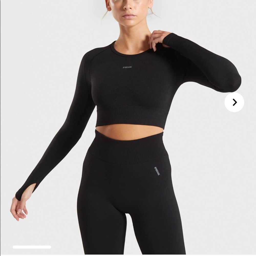 GYMSHARK FLEX SPORTS LONG SLEEVE CROP TOP